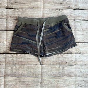 Green camouflage print boutique bought shorts